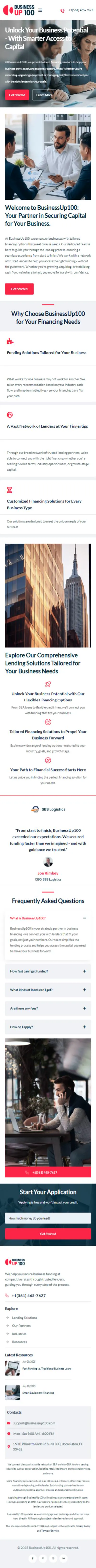 businessup100.com full mobile page