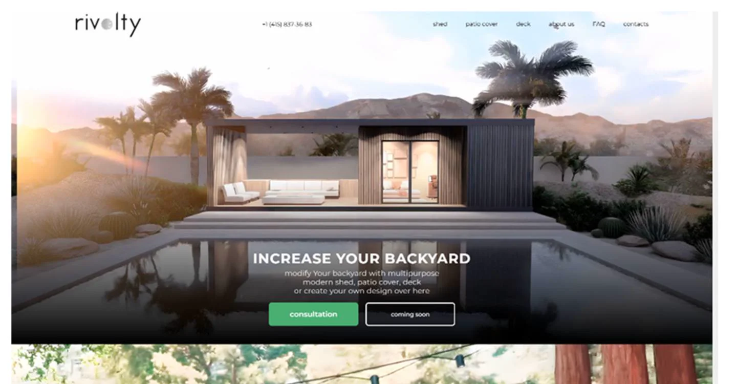 Luxury watches marketplace Rivolty, hero screen
