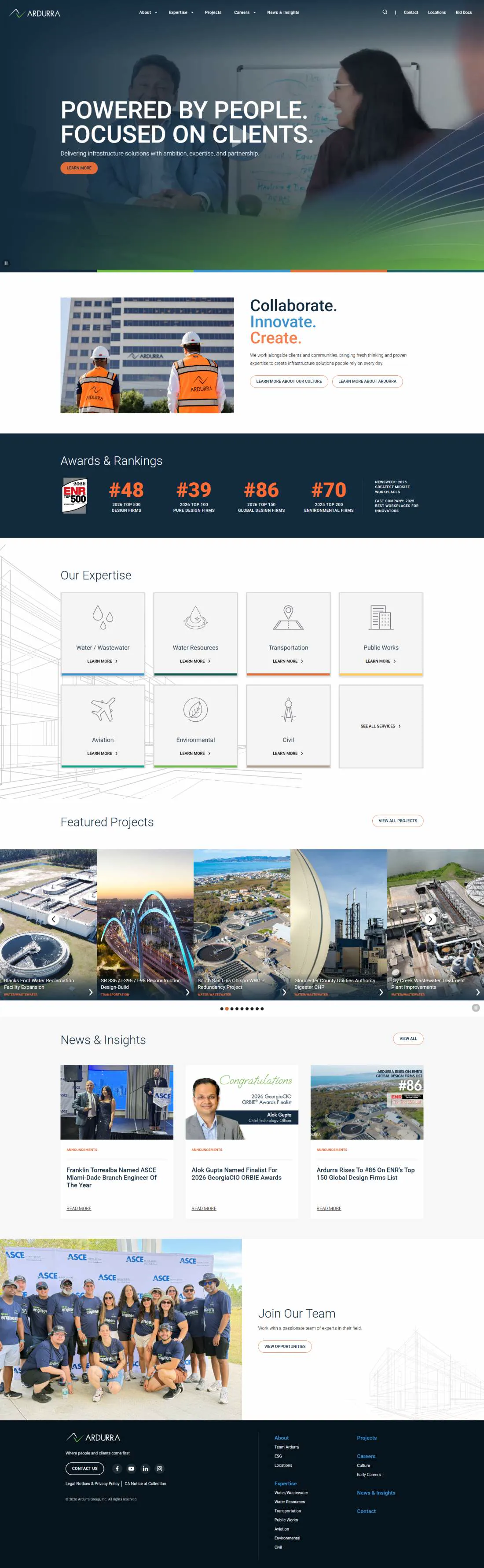 ardurra.com full desktop page